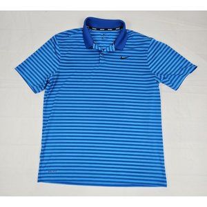 Nike Golf Men’s Size‎ L. Dri-FIT Tech Core Stretch Stripe Polo Shirt Light Blue